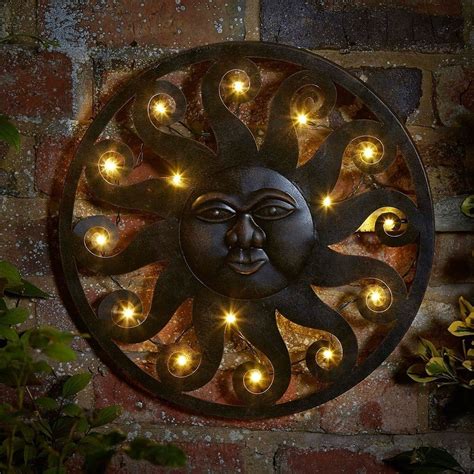 outside metal sun wall art